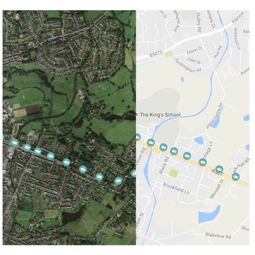 OpenStreetMap or Google Maps available